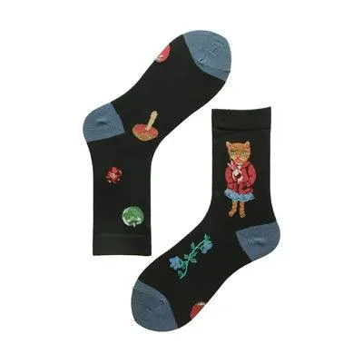 Fairy Tale Animal Prints Socks - Glova