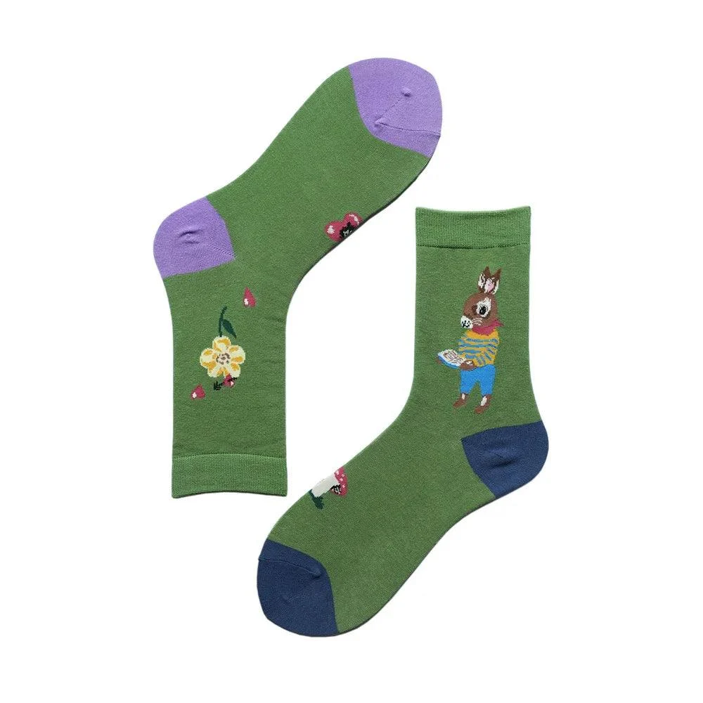 Fairy Tale Animal Prints Socks - Glova