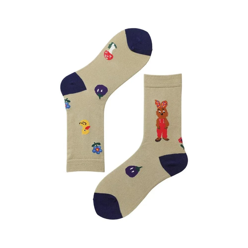 Fairy Tale Animal Prints Socks - Glova