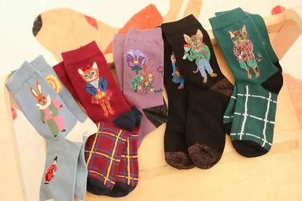 Fairy Tale Animal Prints Socks - Glova