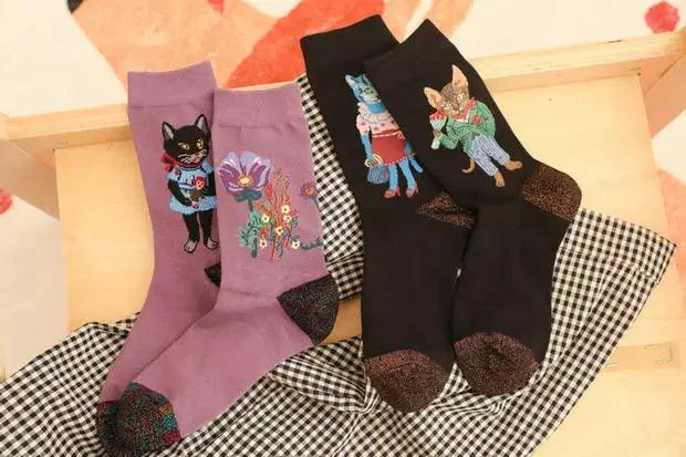 Fairy Tale Animal Prints Socks - Glova