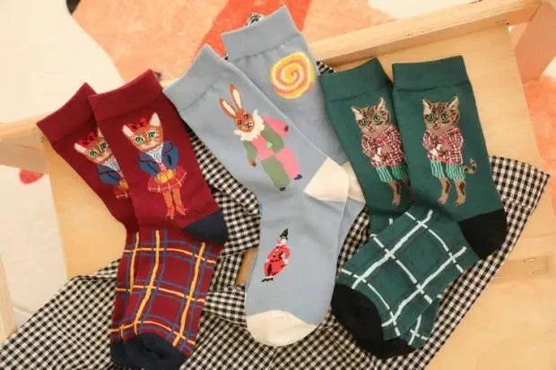 Fairy Tale Animal Prints Socks - Glova