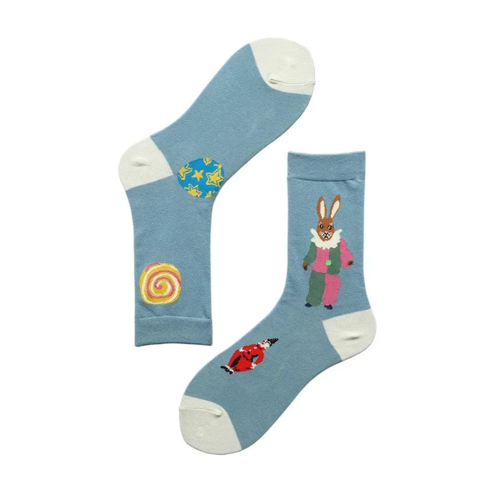 Fairy Tale Animal Prints Socks - Glova