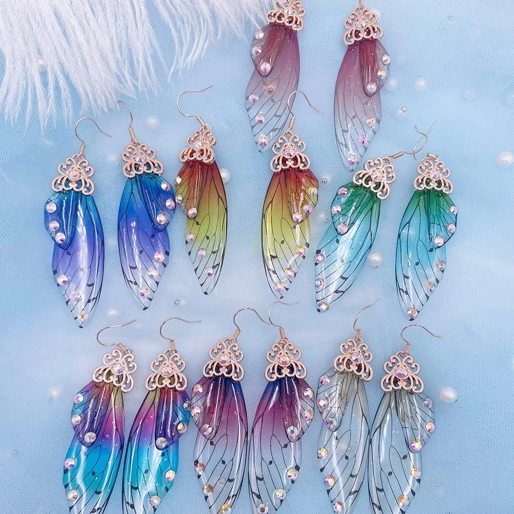 Fairy Wings Earrings Colorful Edition - Glova