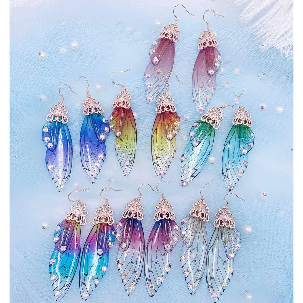 Fairy Wings Earrings Colorful Edition - Glova