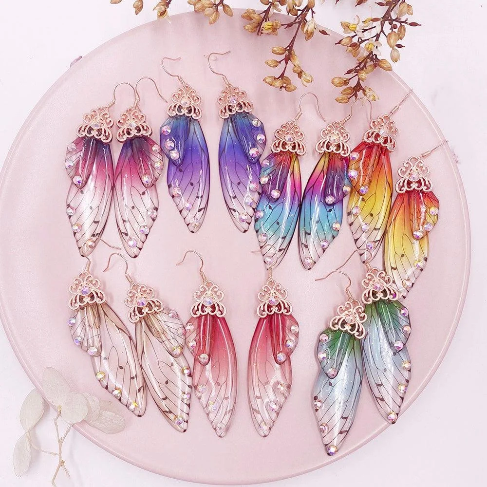 Fairy Wings Earrings Colorful Edition - Glova