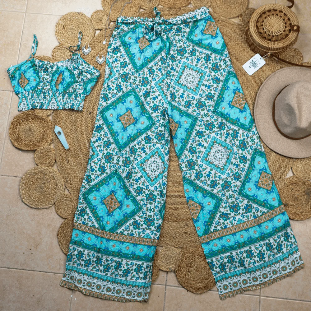 FARRAH Pants & Crop Top Set - Glova