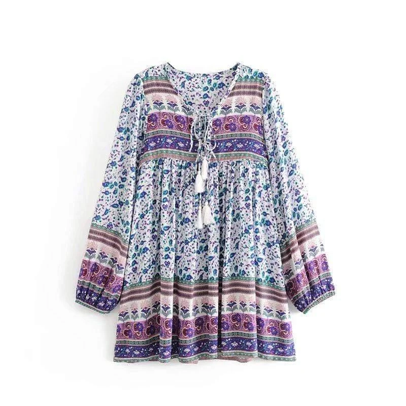 Fatima Boho Mini Dress - Glova