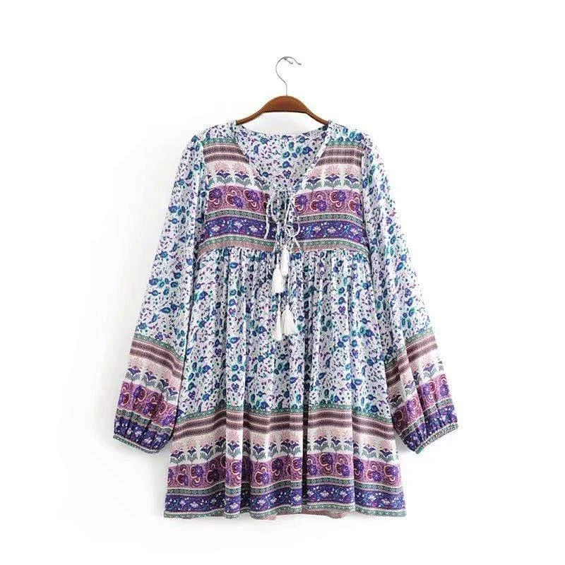 Fatima Boho Mini Dress - Glova