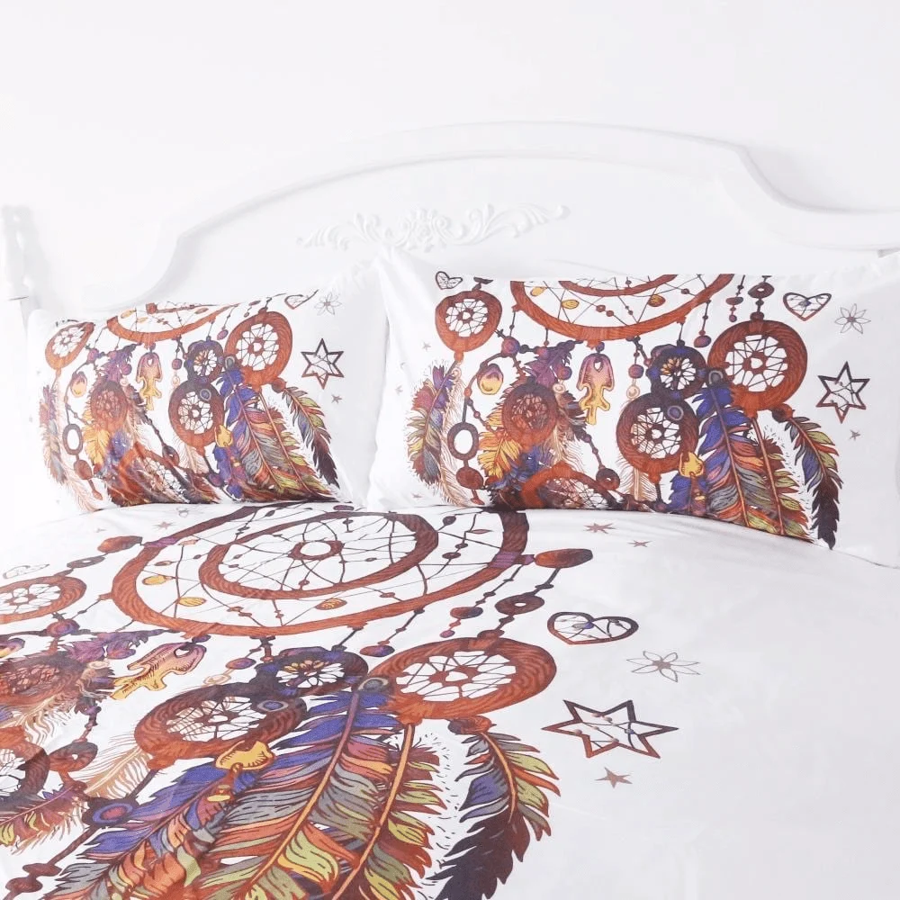 Feather Dreamcatcher Bedding Set 3pcs - Glova