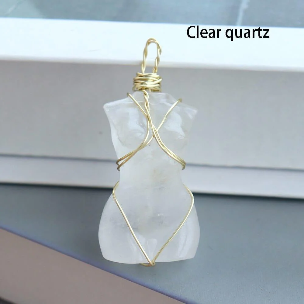 Female Body Crystal Quartz Necklace - Glova