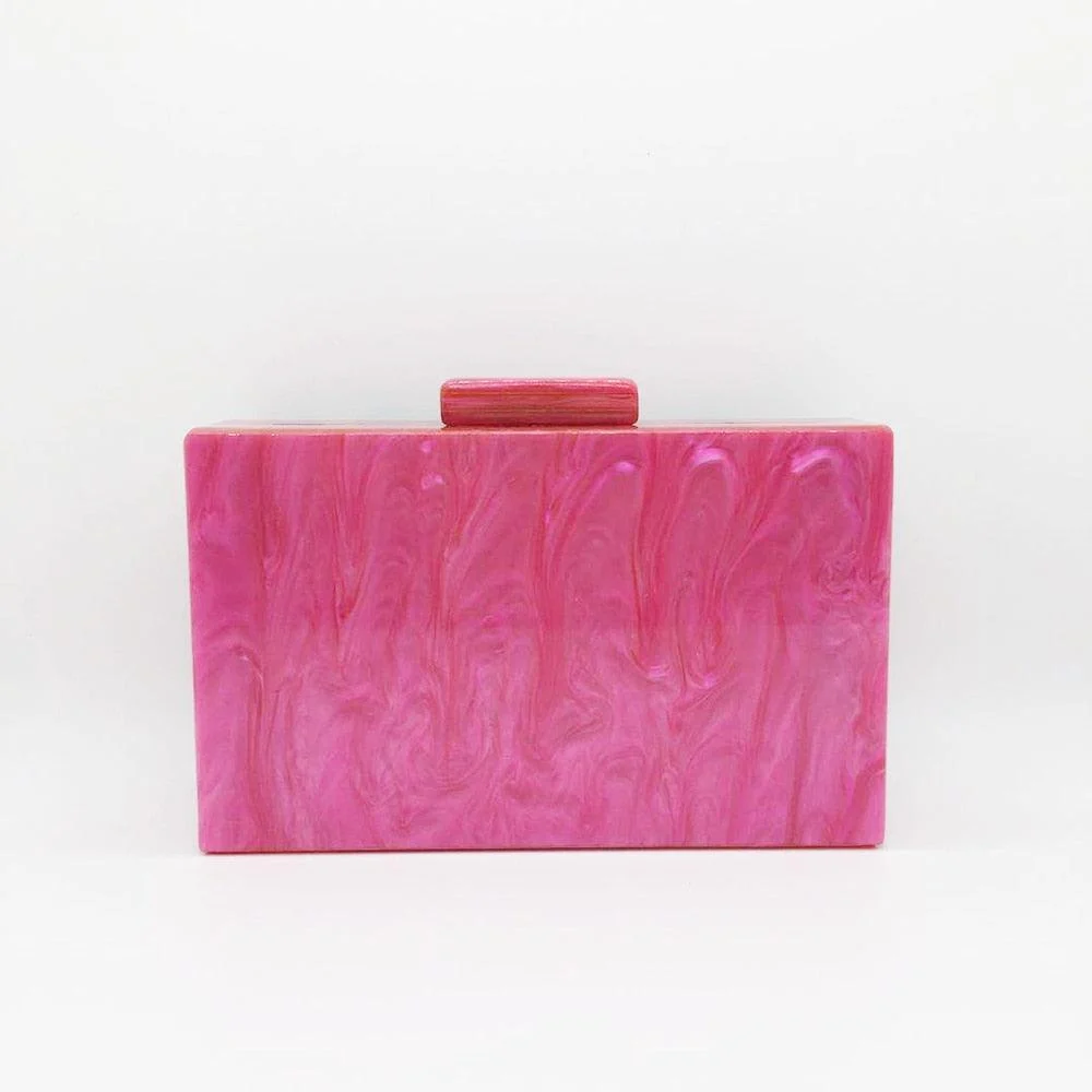 Feria Multi-Color Acrylic Evening Box Clutch - Glova