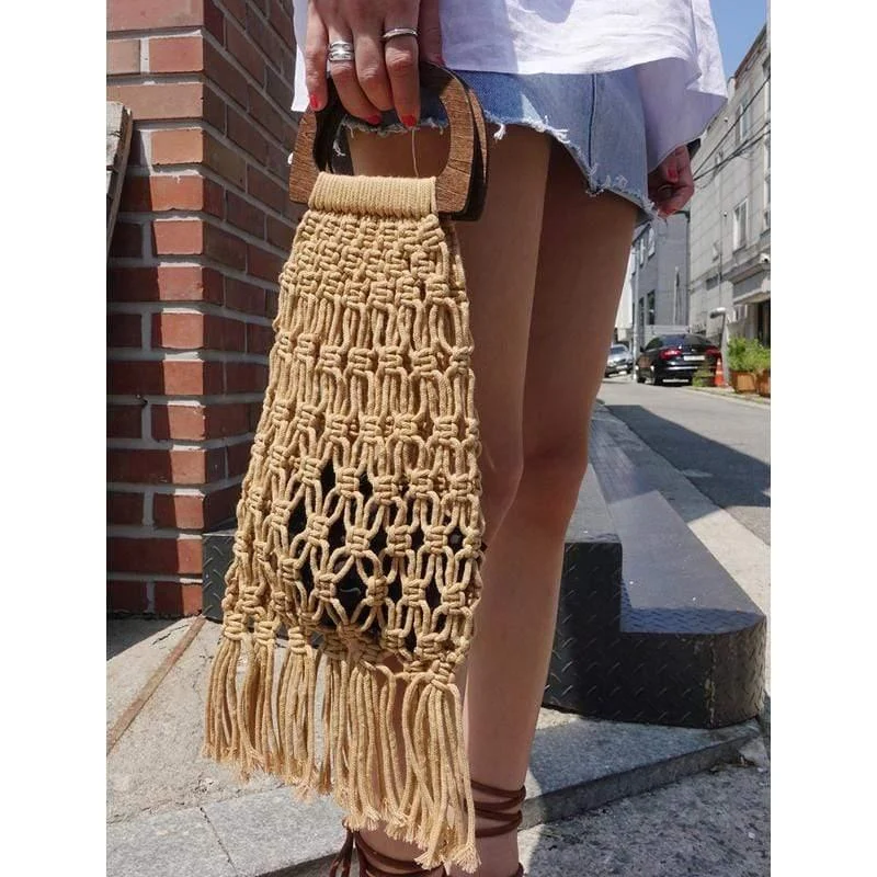 Fia Handmade Woven Rope Bag - Glova