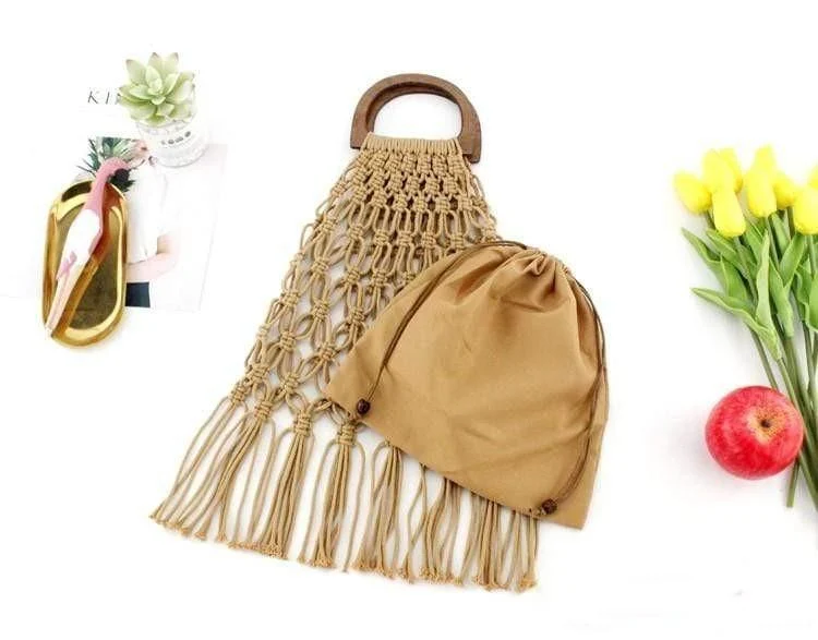 Fia Handmade Woven Rope Bag - Glova