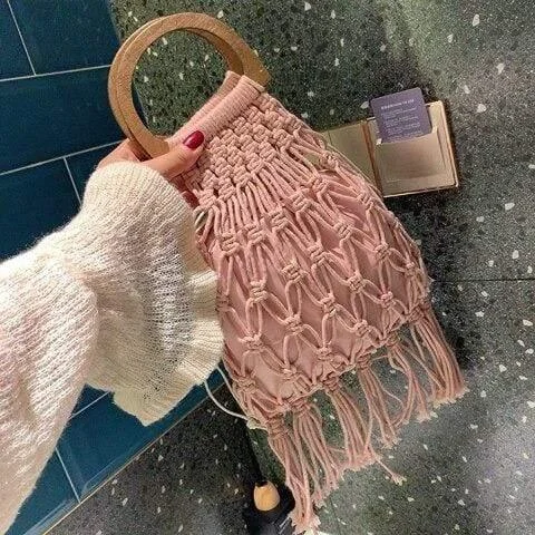 Fia Handmade Woven Rope Bag - Glova