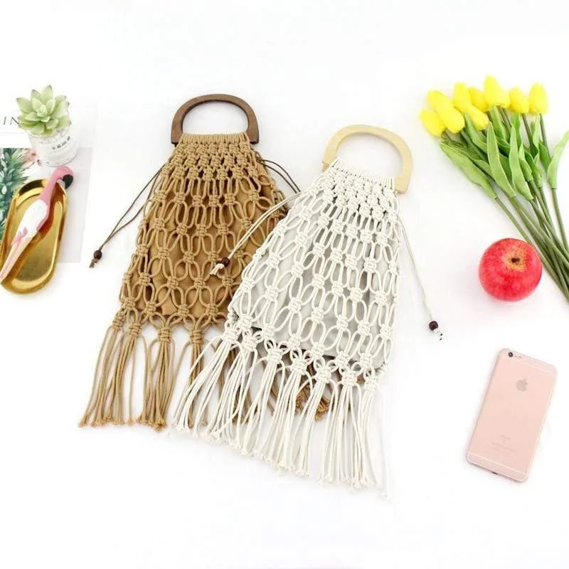 Fia Handmade Woven Rope Bag - Glova