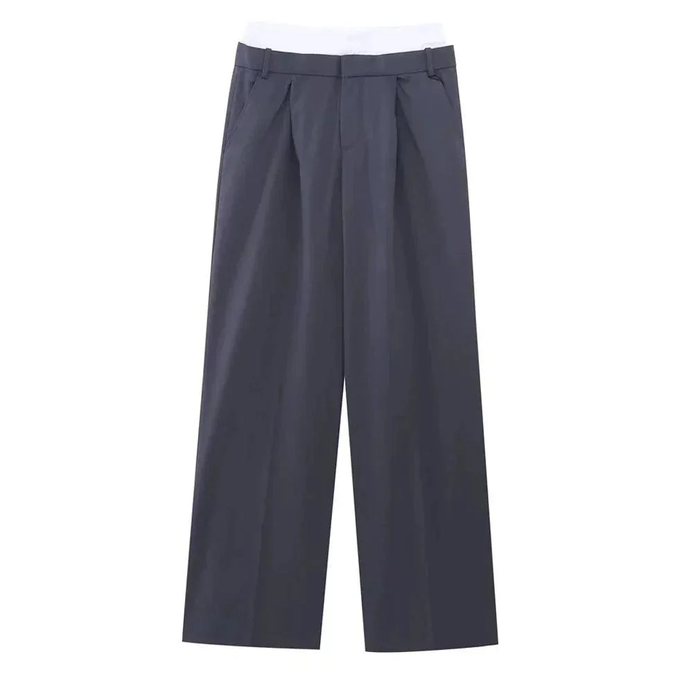 Fira Color Contrast Waist Trousers - Glova