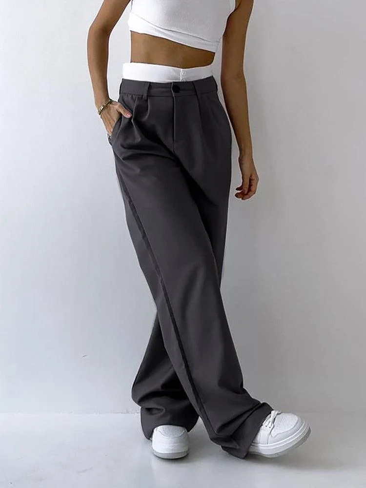 Fira Color Contrast Waist Trousers - Glova