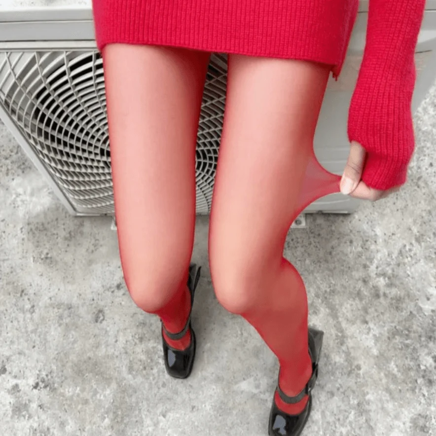 Fire Red Stockings - Sheer or Opaque - Glova