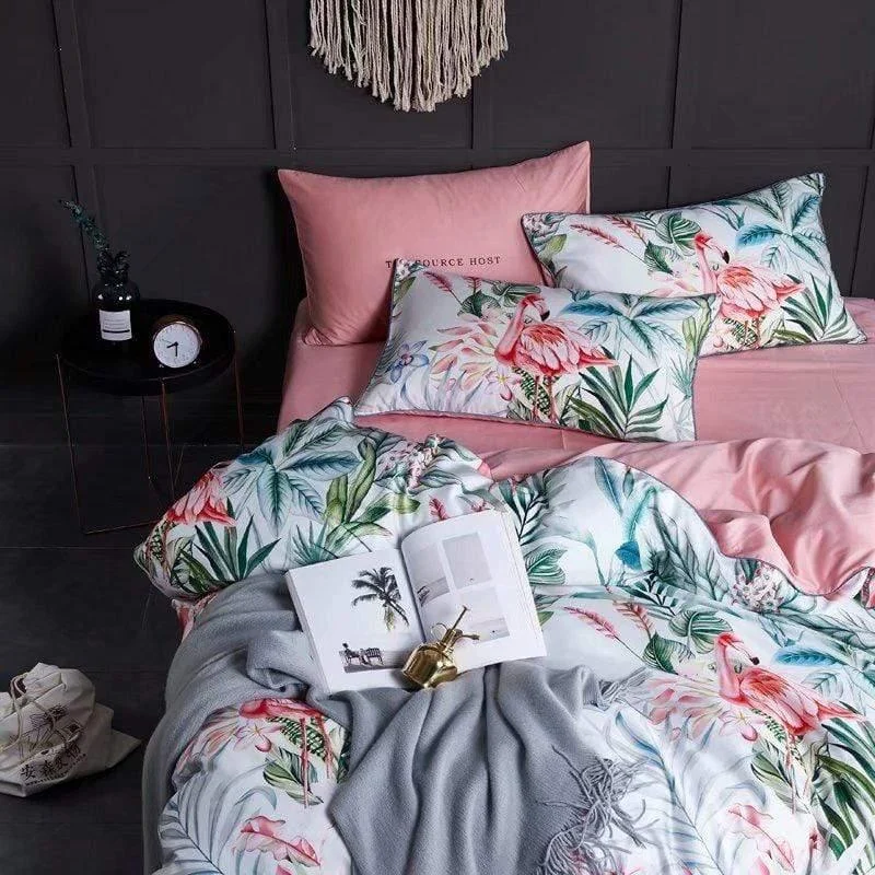 Flamingo Egyptian Cotton Duvet Set - Glova