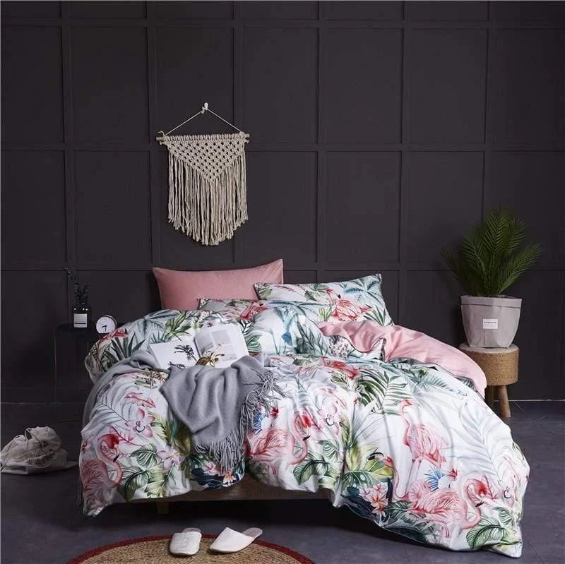 Flamingo Egyptian Cotton Duvet Set - Glova