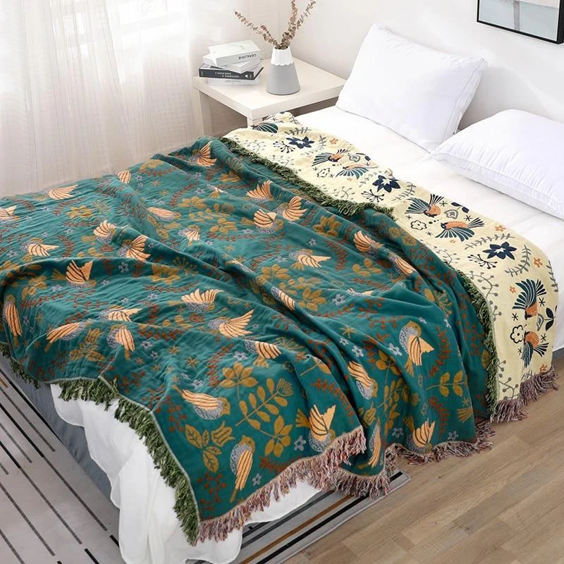 Flock of Birds Summer Throw Blanket - Glova