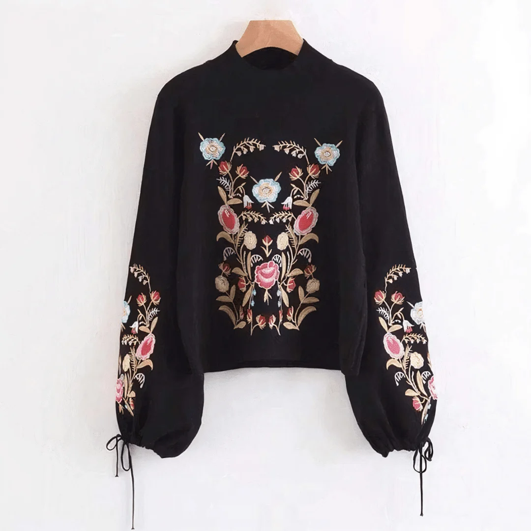 Floral Autumn Knit Sweater - Glova