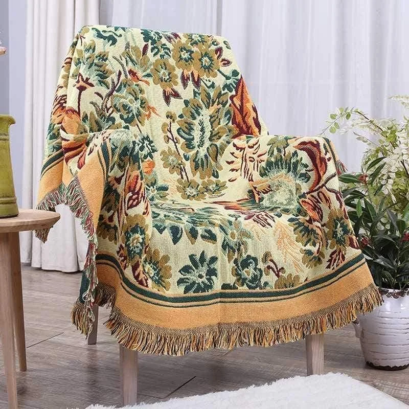 Floral Double-faced Throw - Glova