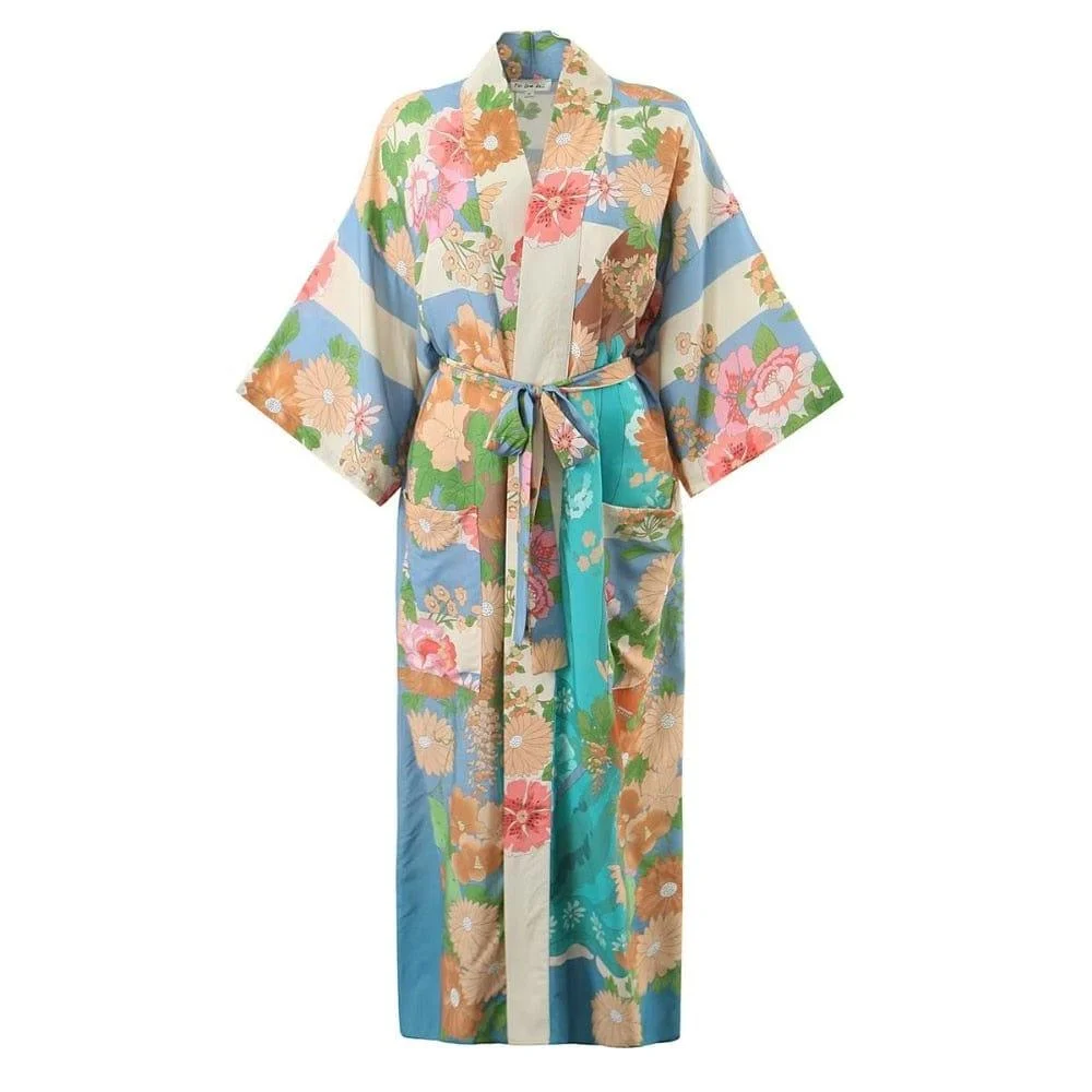 Floral Print Bohemian Kimono Robe - Glova