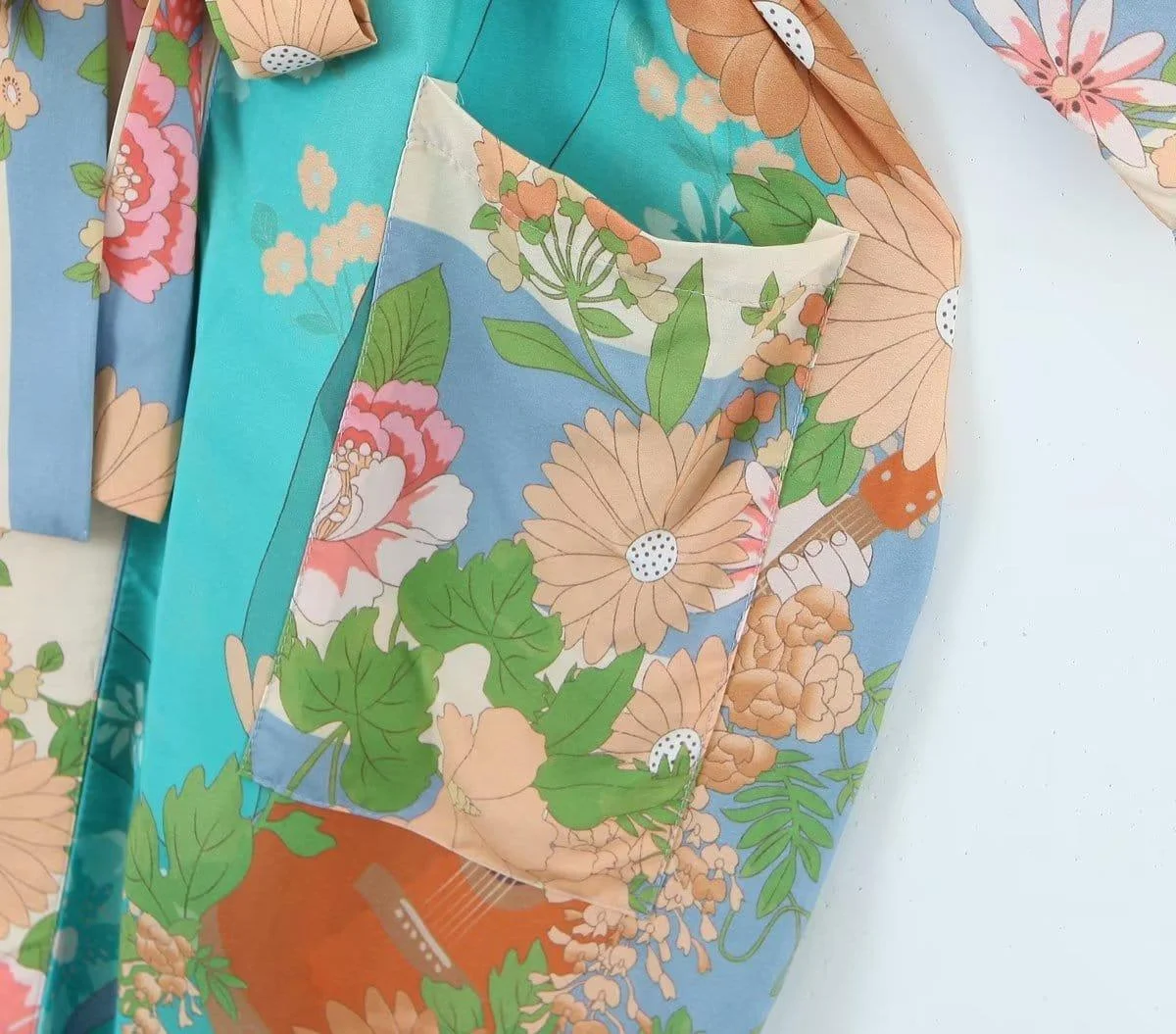 Floral Print Bohemian Kimono Robe - Glova