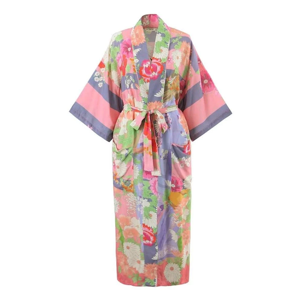 Floral Print Bohemian Kimono Robe - Glova