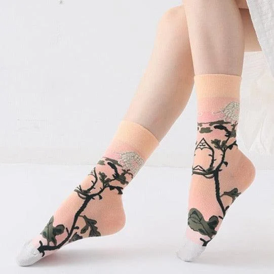 Floral Prints Socks Set - Glova