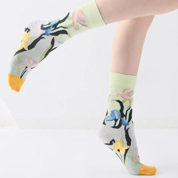 Floral Prints Socks Set - Glova