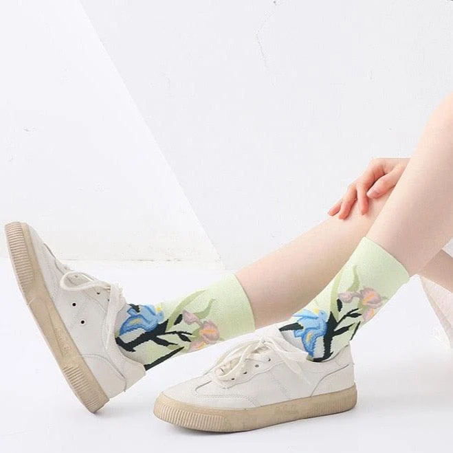 Floral Prints Socks Set - Glova