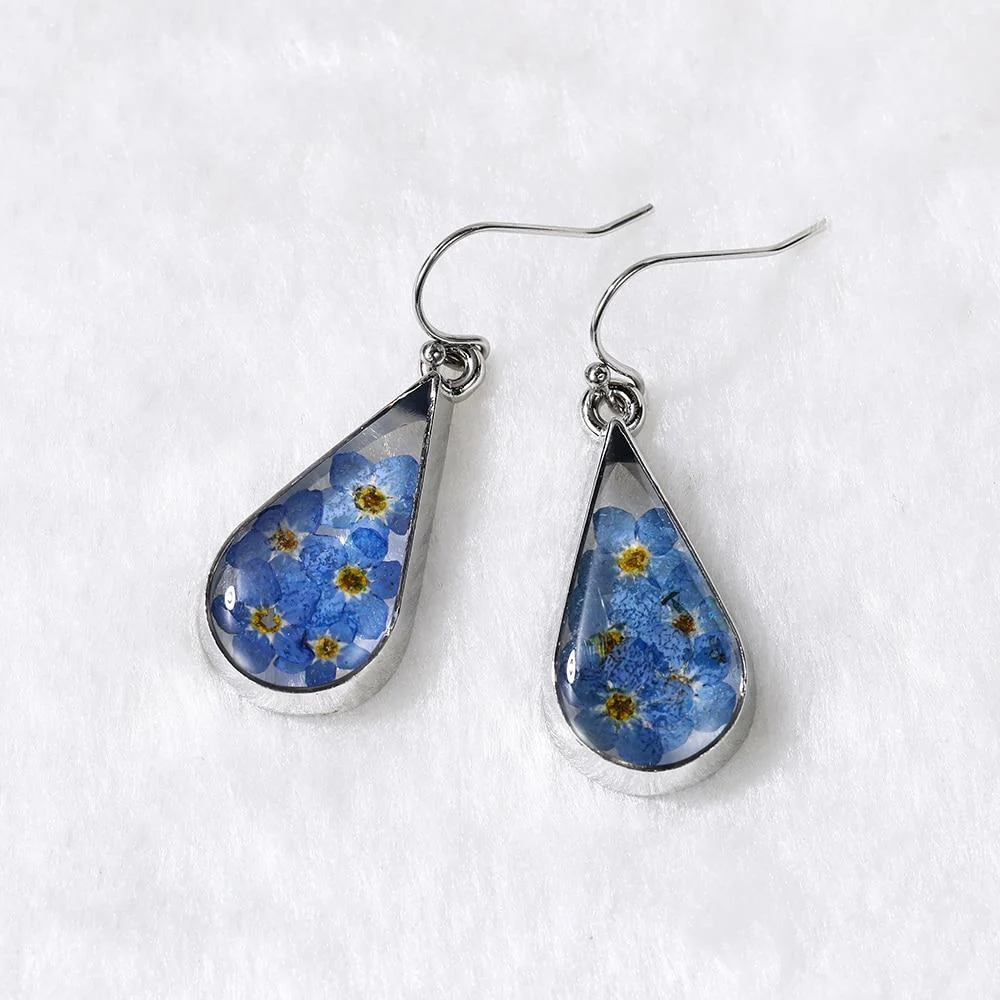 Floral Water Drop Earrings - Glova