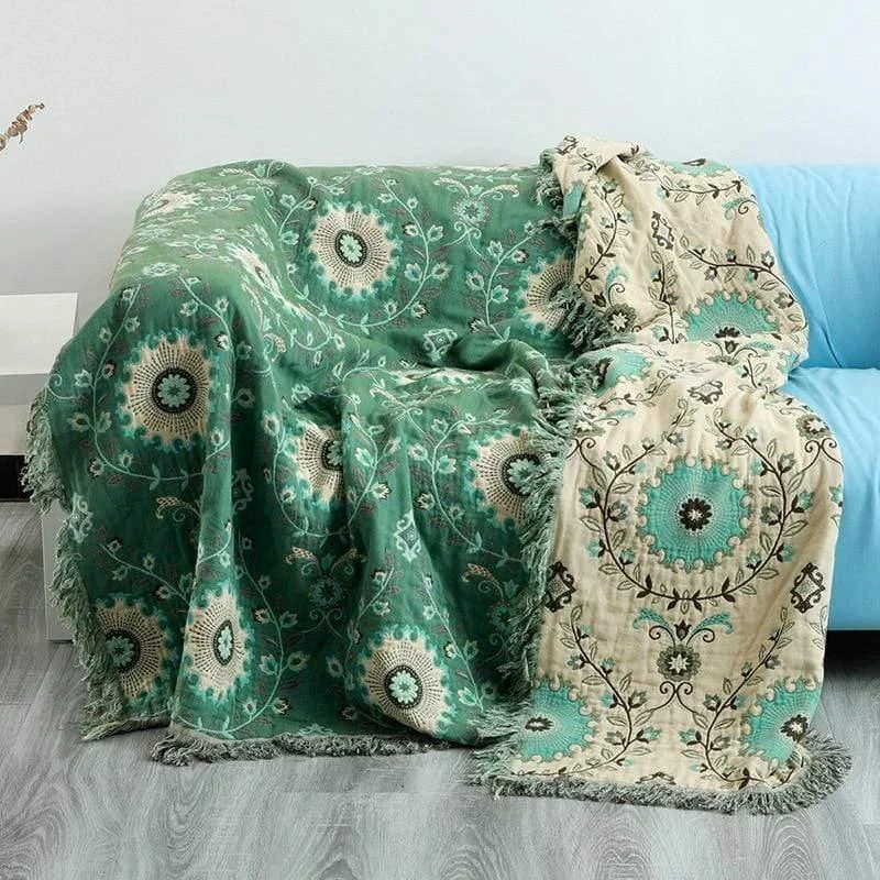 Flow Tree Cotton Throw - Glova