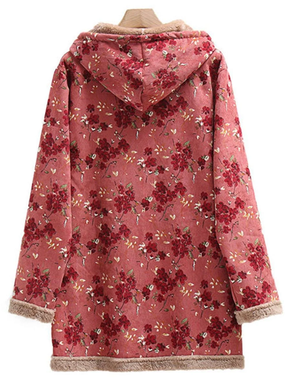 Flower Child Faux Fur Hooded Coat - Glova