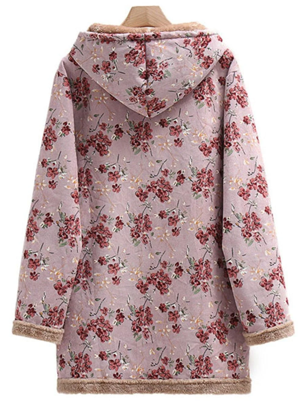 Flower Child Faux Fur Hooded Coat - Glova