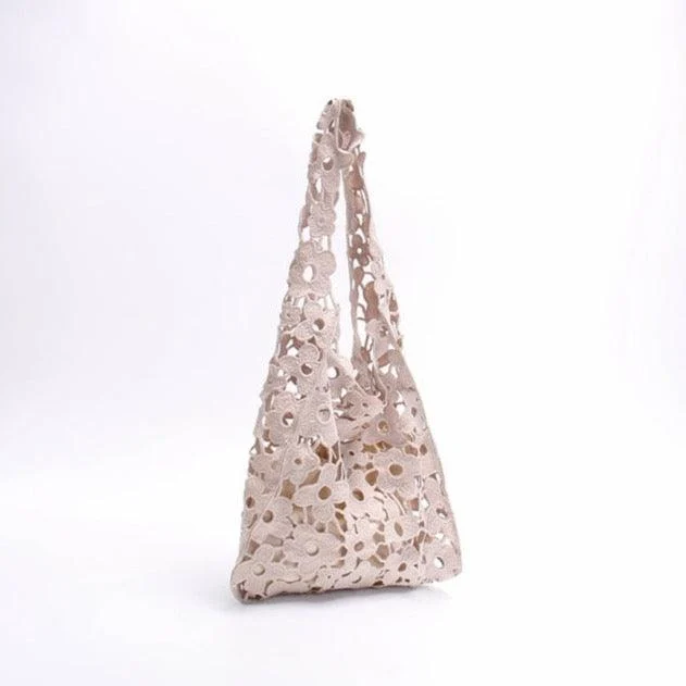 Flower Cut Out Eyelet Hobo Bags - 4 Colors - Glova