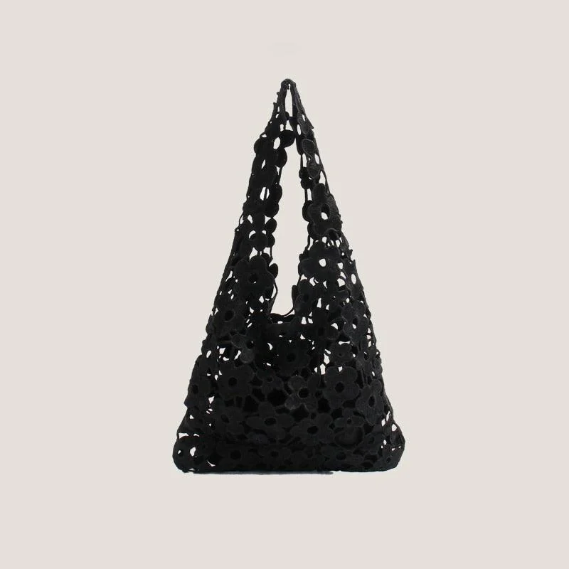 Flower Cut Out Eyelet Hobo Bags - 4 Colors - Glova