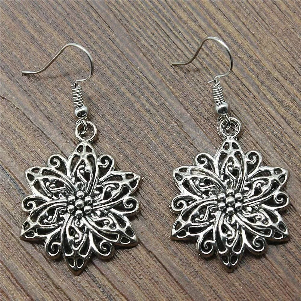 Flower Drop Earrings - Glova