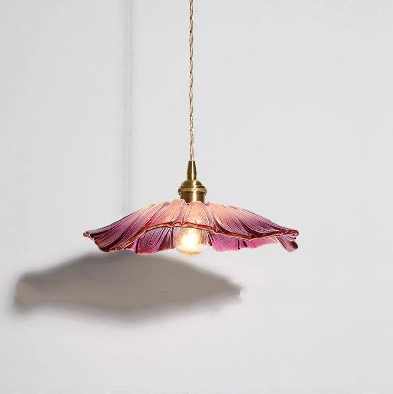 Flower Petal Stained Glass Pendant Light - Glova