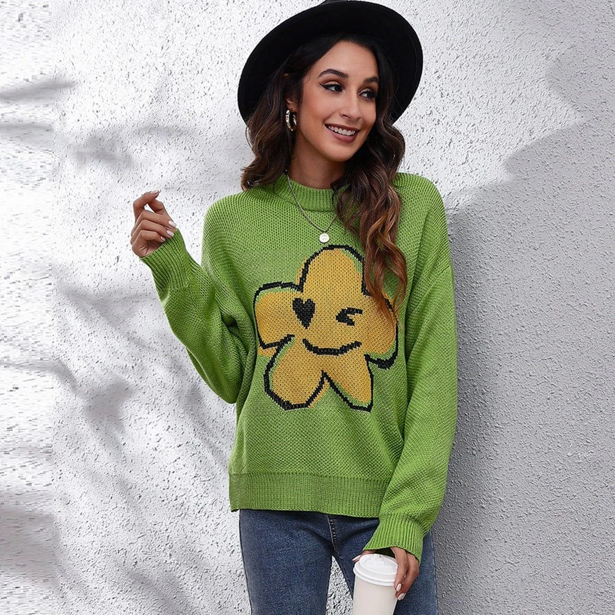 Flower Power Knit Sweater - Glova