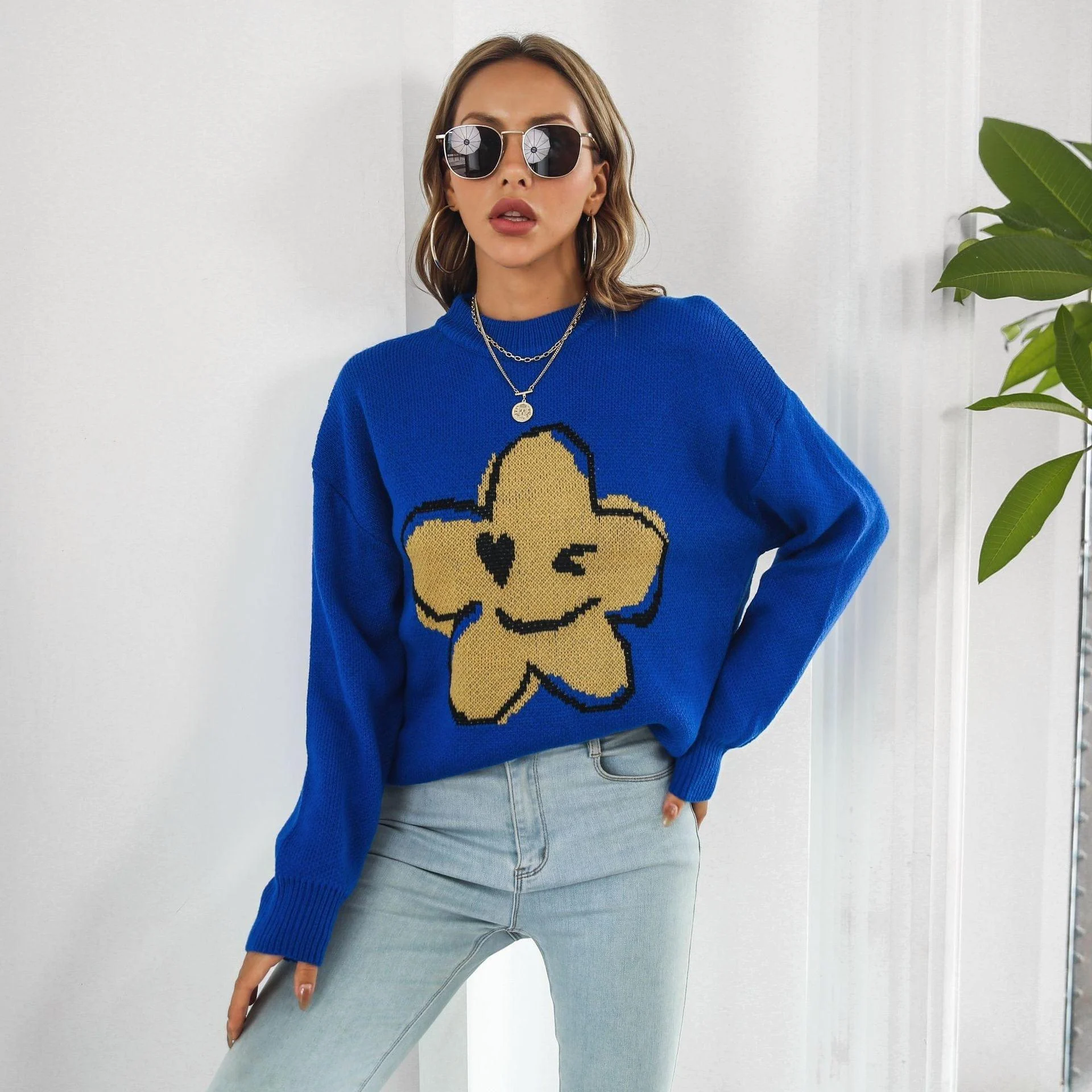 Flower Power Knit Sweater - Glova