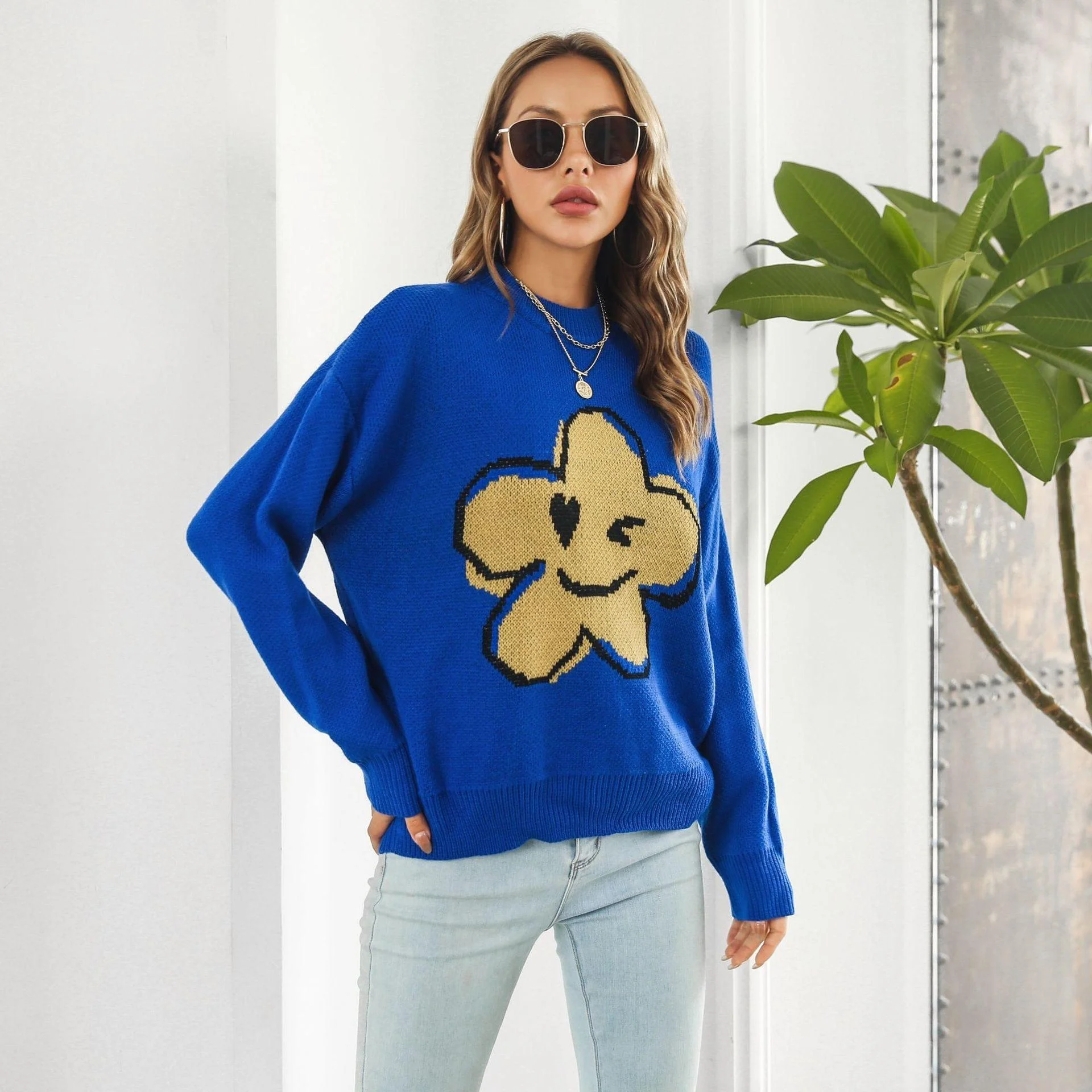 Flower Power Knit Sweater - Glova