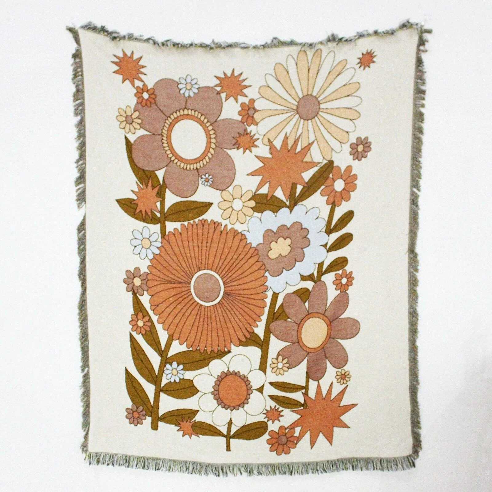 Flower Power Throw Blanket - Glova