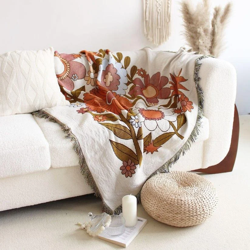 Flower Power Throw Blanket - Glova