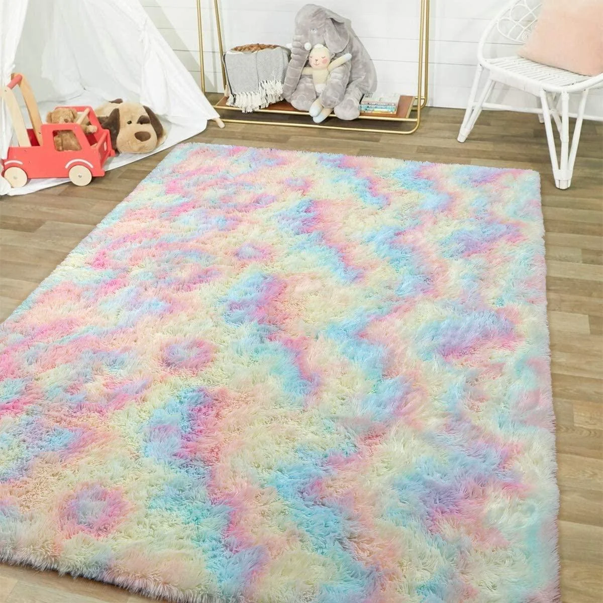 Fluffy Rainbow Carpet - Glova