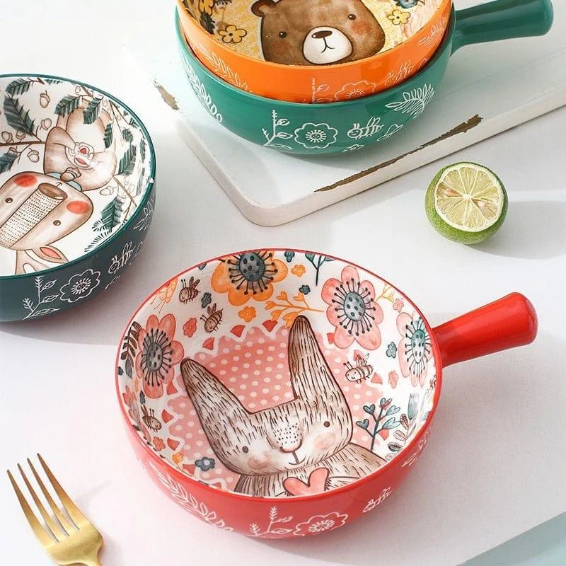 Forest Animals Ceramic Bowls - Glova