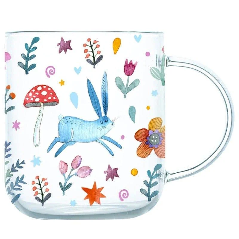 Forest Animals Glass Mug - Glova